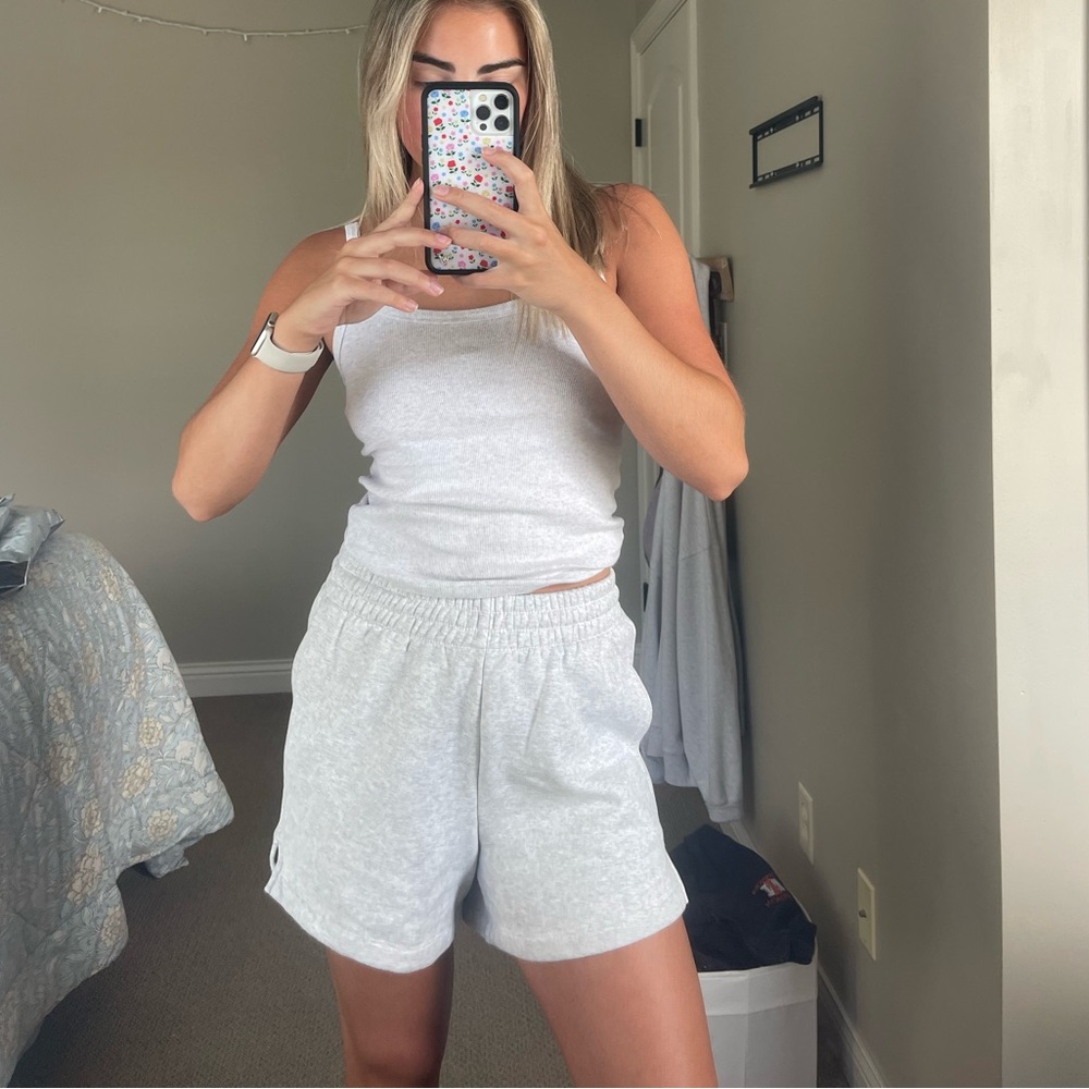 Abercrombie & Fitch Light Gray Sweat Shorts
